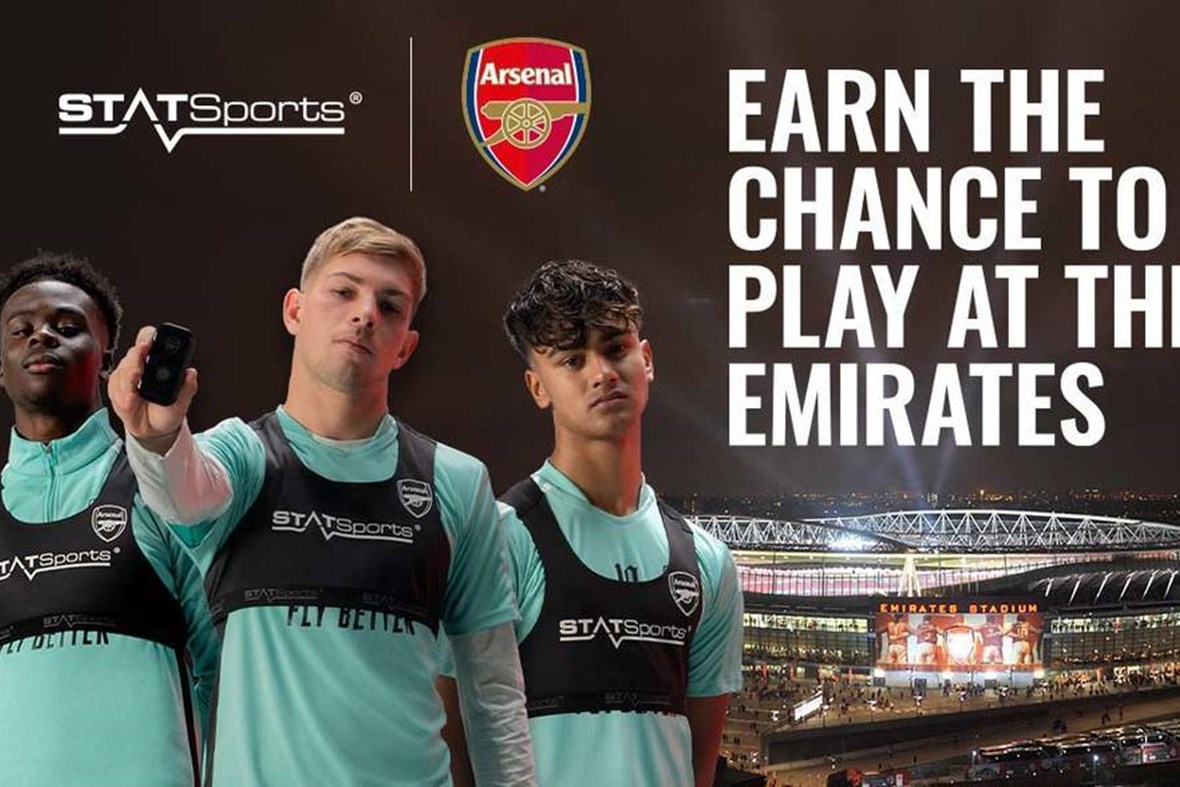 Young footballers to have a trial at the Emirates stadium, after registering top stats on the Arsenal x STATSports app